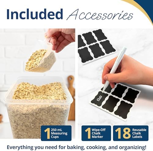 Reli. Pantry Organizers & Storage | Food Containers with Lids, 16 Sets