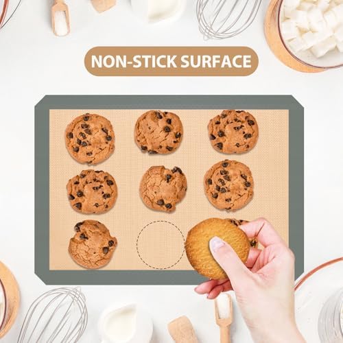 2 Half & 1 Quarter Silicone Baking Mat, Baking Sheets