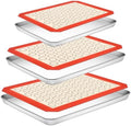Baking Sheet with Silicone Baking Mat Set, 3 Pans + 3 Mats