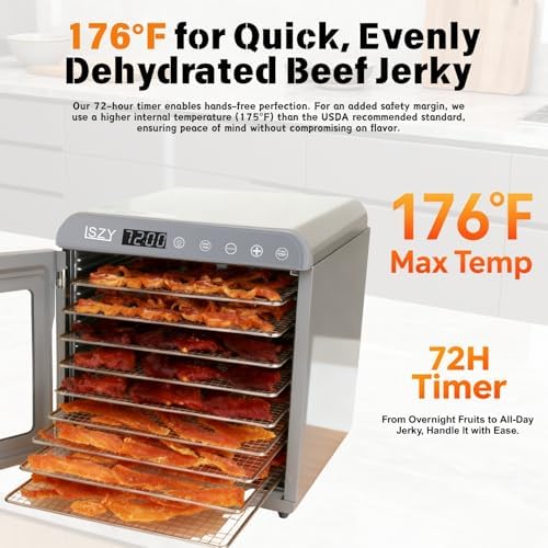 Food Dehydrator Machine, 10 Trays, 800W, Stainless Steel