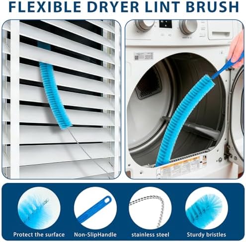 Universal Dryer Vent Cleaning Kit with Vacuum Attachments