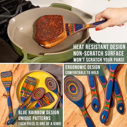 5pc Wood Cooking Utensils Set - Wooden Spoons for Cooking – Pakka Wood