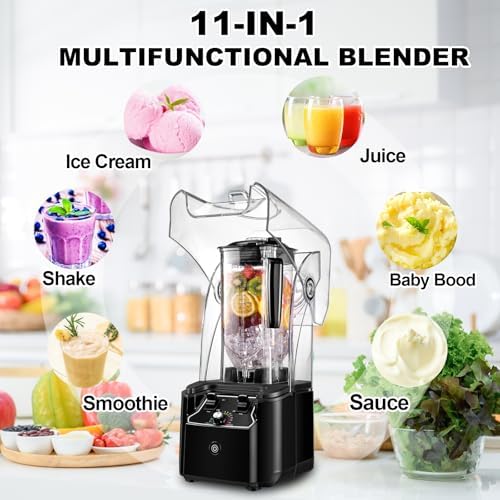 Commercial Blender with Quiet Shield Enclosure, 2200W