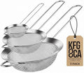 Fine Mesh Strainer Set 3-Piece,Stainless Steel Sifters