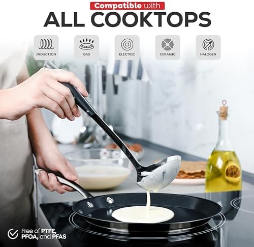 AVACRAFT 10 Inch PFAS-Free Ceramic Nonstick Crepe Pan