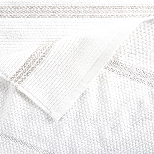 Martha Stewart Modern Waffle Kitchen Towel Set 6-Pack, Linen, 16"x28"