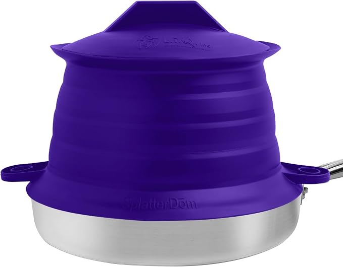 L.I.Q Silicone Splatter Guard – Fits 8 and 10 Inch Pots – Microwave Safe and by LIQInc