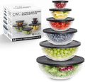 COOK WITH COLOR 12 Pc Glass Mixing Bowl Set with Lids – Borosilicate