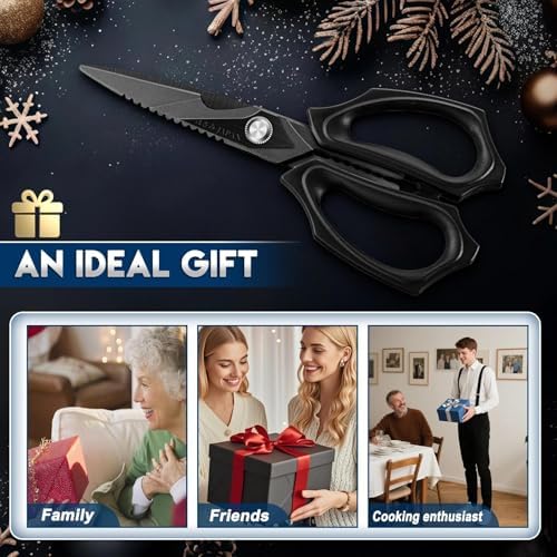 Purple Dragon Kitchen Scissors for Food - Heavy Duty Kitchen Shear