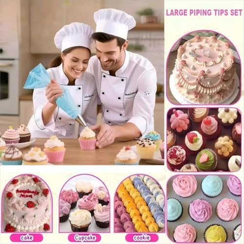 Extra Large Piping Tips, Seamless Stainless Steel Icing Piping Nozzle