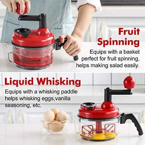 Geedel Large Food Chopper Vegetable Chopper, Manual Food Processor, 3 Cups