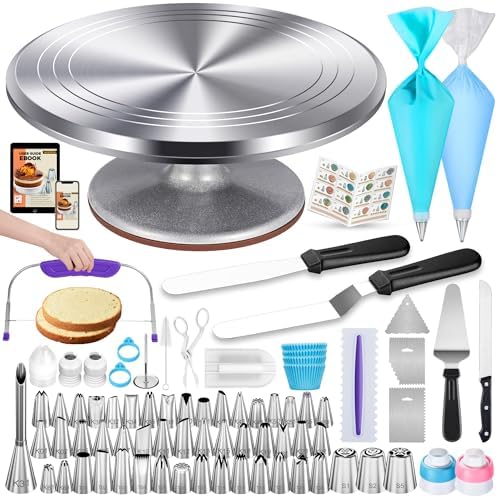 Kootek 253 Aluminum Cake Decorating Kit, Baking Tools for Beginners &