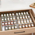 Clear Spice Drawer Organizer, 4 Tier- 8 Packs, Expandable From 11" to