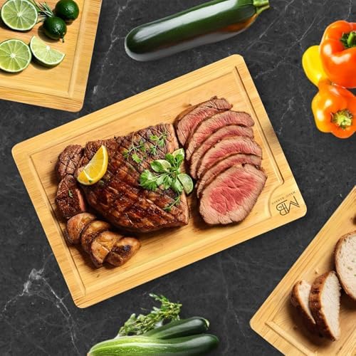 Bamboo Cutting Board for Kitchen – Chopping Block Durable Wooden