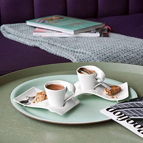 Villeroy & Boch NewWave Caffe Espresso Set, Creamy White, 6 Piece