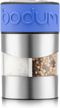 Bodum Twin Dual Salt and Pepper Grinder, Stainless Steel w/Silicone Sleeve by Bodum