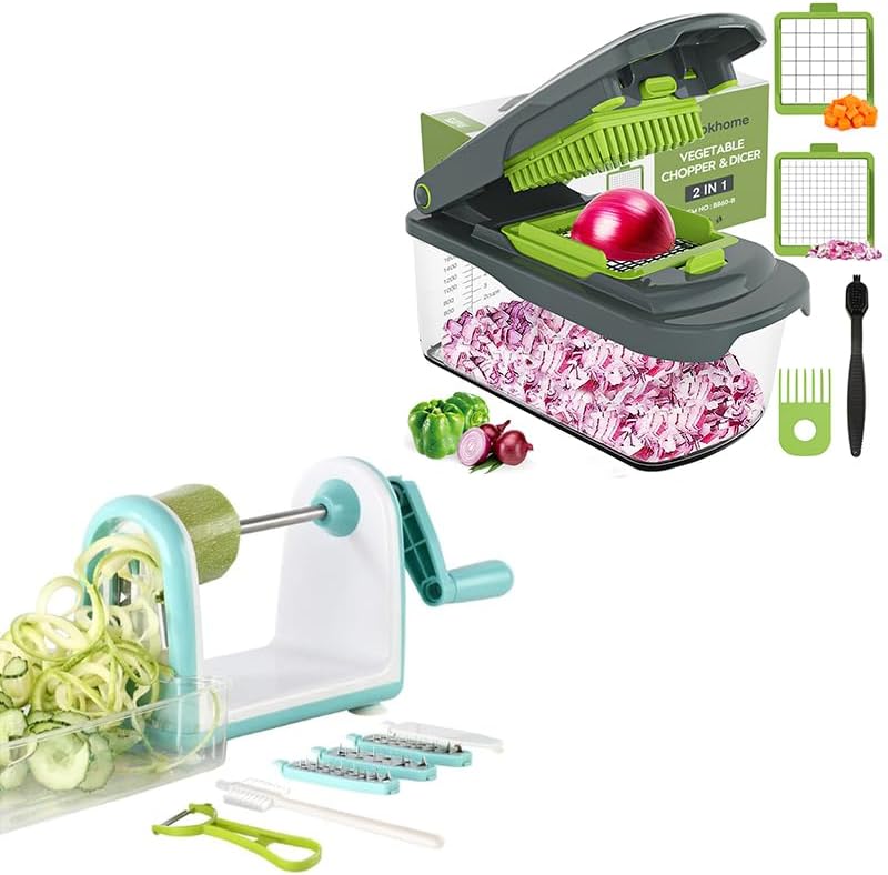 Ourokhome 5-Blade Zucchini Noodle Maker Spiralizer