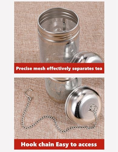2 Pack Tea Strainers with chain for Loose Tea Sets,Universal Extra
