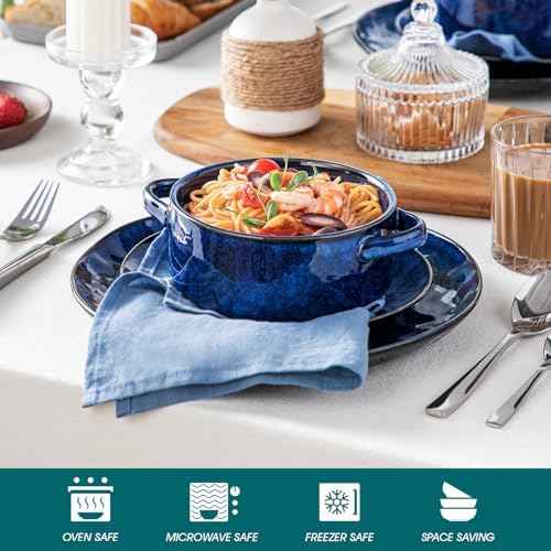 vancasso Starry French Onion Soup Bowls, 30 Oz Soup Crocks Set of 4