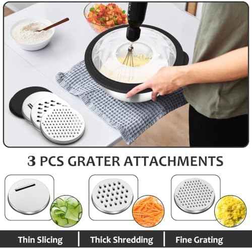 E-far Colander with Mixing Bowl Set, 4-1 Stainless Steel Kitchen Strainer