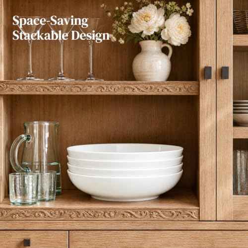 Y YHY 9.75" Large Pasta Bowls, 50 Ounces Big Salad Bowls, Ceramic