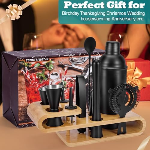Cocktail Shaker Set - 12-Piece Complete Bartender Kit for Home Bar and