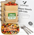 29 oz Disposable Meal Prep Containers with Lids and Forks