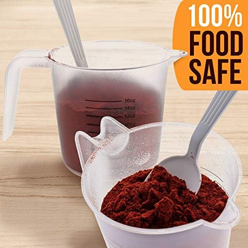 U.S. Kitchen Supply Plastic Measuring Cups with Handles - 16 oz