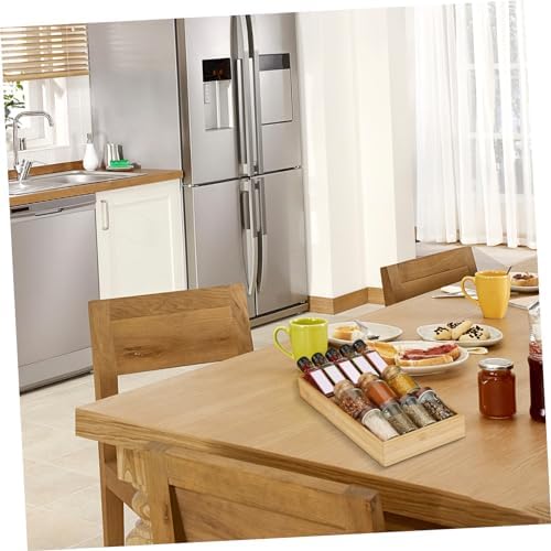Bamboo Spice Rack Organizer, 3 Tier Drawer Shelf for Jars