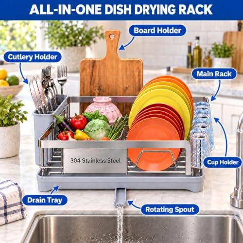 Godboat 304 Stainless Steel Dish Drying Rack
