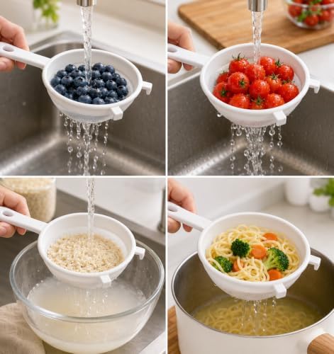 3 Pcs Plastic Strainer for Kefir Grains, Nylon Mesh Strainer for