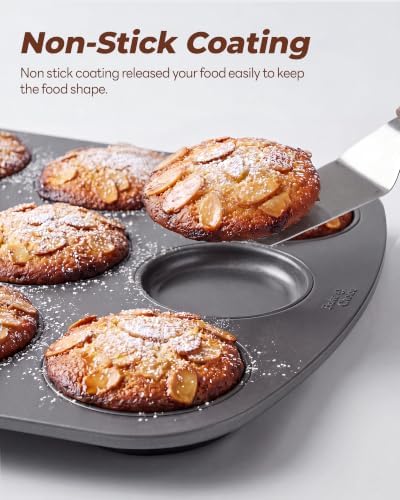 Bake Choice Muffin Top Pan, 12 Cavity Baking Pan for Muffin Tops