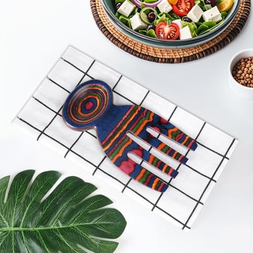 MYRAINBOW Salad Tongs, Salad Hand, Pakkawood Salad Tongs for Serving