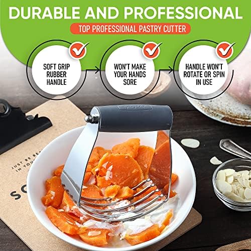 Spring Chef Medium Dough Blender Hand Tool - Durable Pastry Cutter