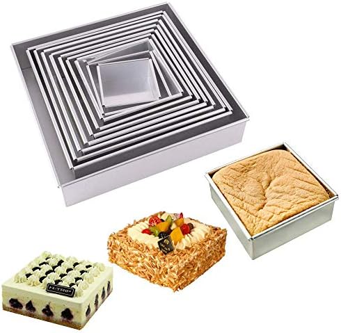 Anodized Aluminum Square Cheesecake Pan Chiffon Cake Mold Baking Mould