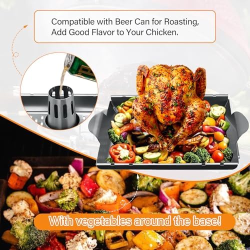 Beer Can Chicken Holder for Grill Smoker Oven, Vertical Chicken