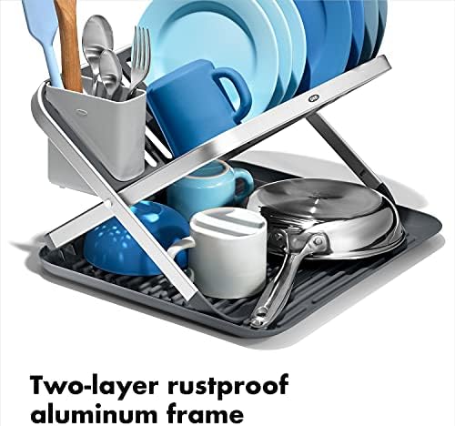 OXO Good Grips Aluminum 2-Tier Dish Drying Rack
