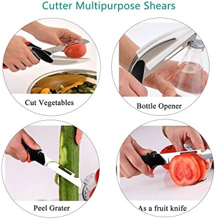 Vegetable Scissors and Food Cutter - Kitchen Shears With Cutting