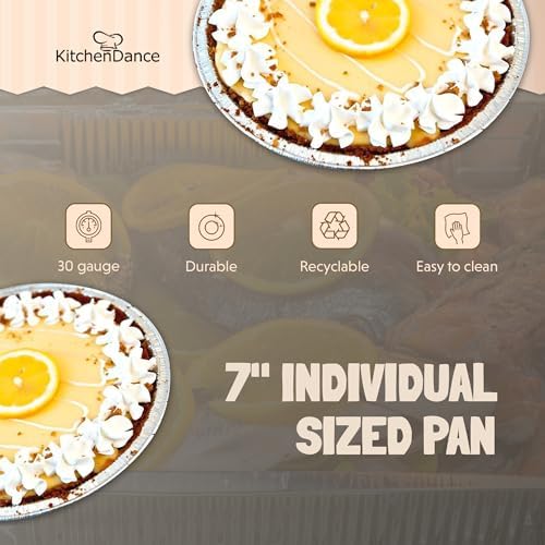D&W Fine Pack Disposable 7 Inches Round Aluminum Foil Individual Pizza