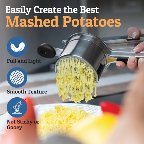 PriorityChef Large 15oz Potato Ricer, Heavy Duty Stainless Steel