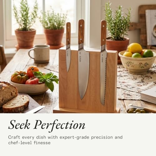 Made In Cookware 3-Piece Knife Set, Olive Wood Handle