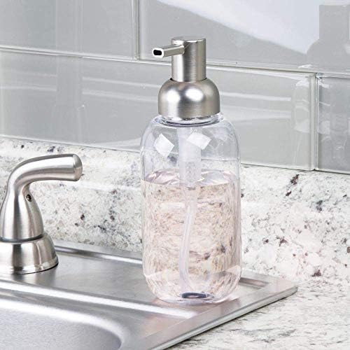 mDesign Plastic Refillable Liquid Soap Dispenser, 2 Pack