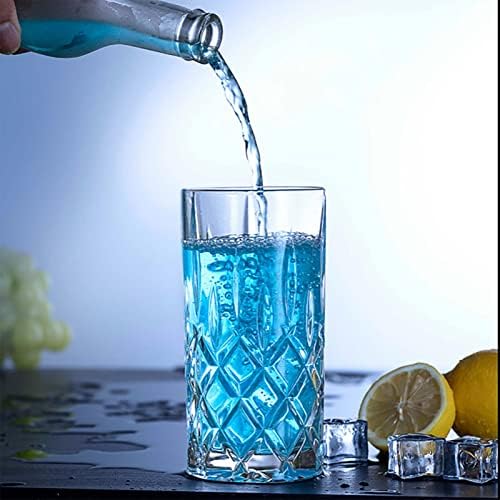 Drinking Glasses, 12 Piece Crystal Glass Cups, Mixed Glassware Set