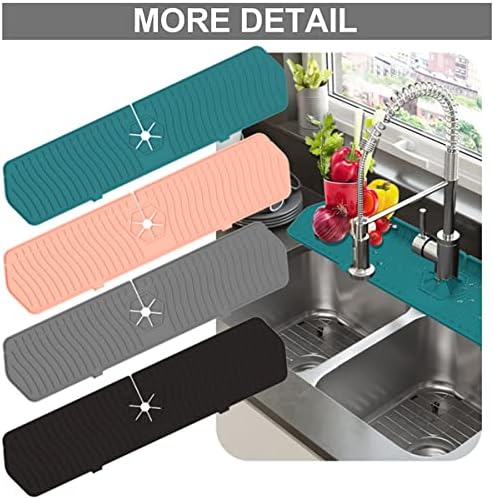 2 Pack Kitchen Faucet Sink Splash Guard, 24" x 5.6'' Upgrade Silicone