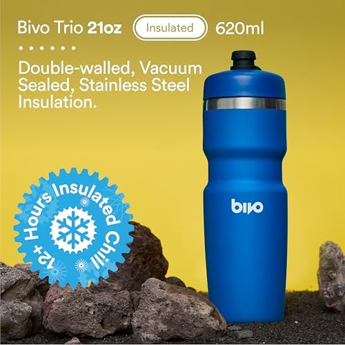 Bivo Trio 21oz Insulated Stainless Steel Bike Water Bottle - for