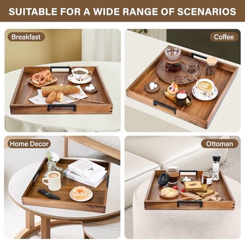 Joy&Grace Large Ottoman Tray for Living Room and Coffee Table