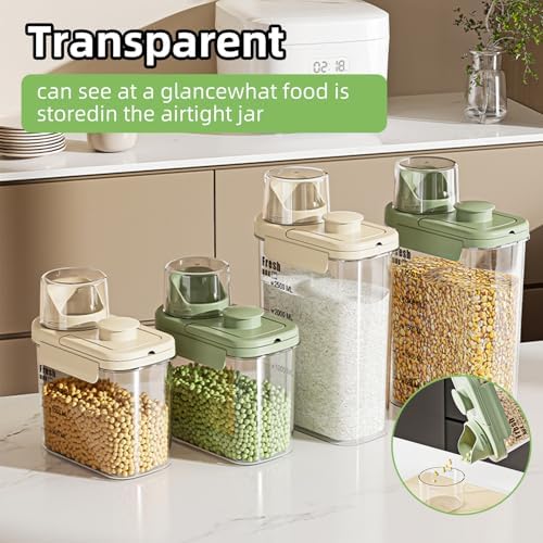 Airtight Rice Storage Container,with Pour Spout & Measuring Cup