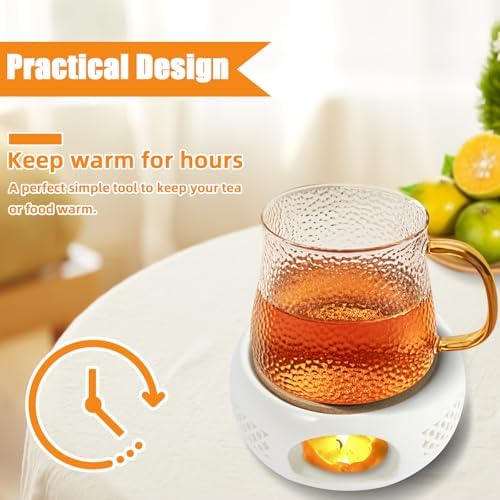 Teapot Warmer - Ceramic Teapot Heater with Cork Cushion - Heat