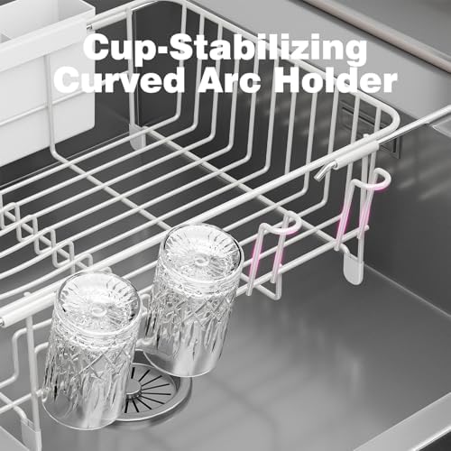 Small In-Sink Dish Drying Rack, White