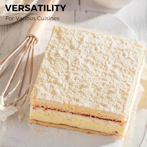HONGBAKE 8x8 Cake Baking Pan Set, Nonstick Square Brownie Pans with